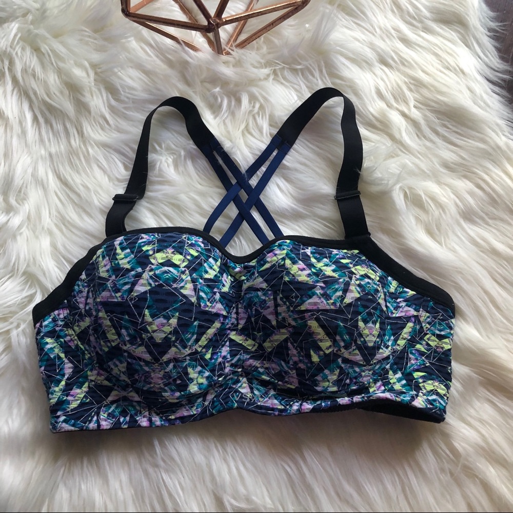 VSX Sport Blue Aztec Strappy bra 36C